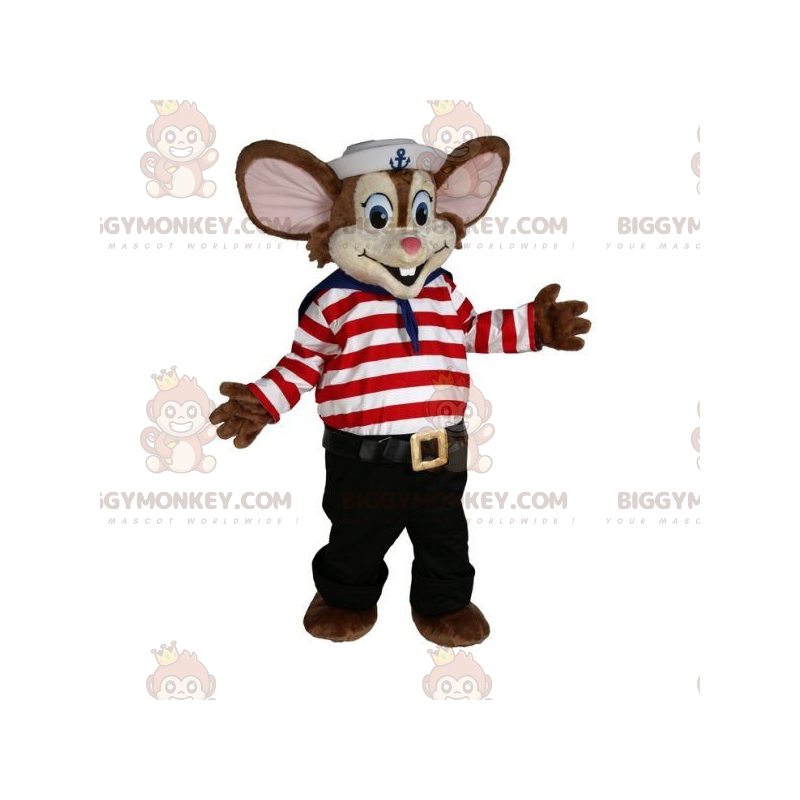 Costume de mascotte BIGGYMONKEY™ de souris marron en tenue de