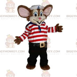 Braunes Matrosen-Outfit BIGGYMONKEY™ Maskottchen-Kostüm -