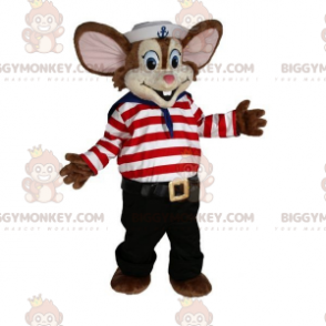 Bruine muis matrozenoutfit BIGGYMONKEY™ mascottekostuum -
