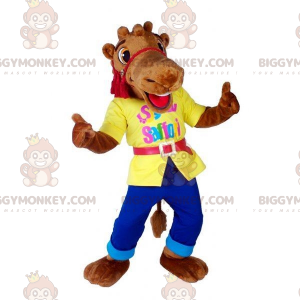 Costume da mascotte cammello dromedario BIGGYMONKEY™ con abito