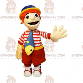 Costume de mascotte BIGGYMONKEY™ de bonhomme souriant avec une