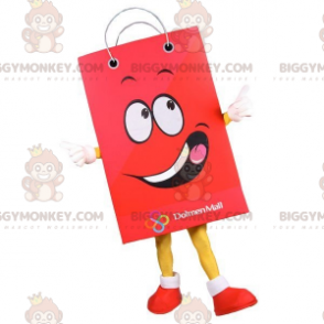 Riesige Papiertüte BIGGYMONKEY™ Maskottchenkostüm. Rote