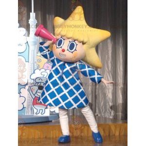 BIGGYMONKEY™-mascottekostuum met sterrenkop voor meisjes -