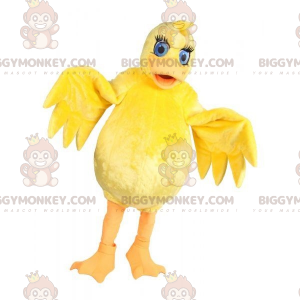 Costume de mascotte BIGGYMONKEY™ de gros poussin jaune dodu et