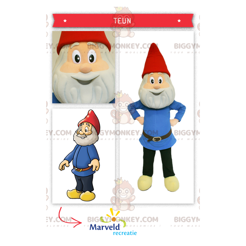Παραδοσιακή στολή μασκότ BIGGYMONKEY™ Garden Gnome -