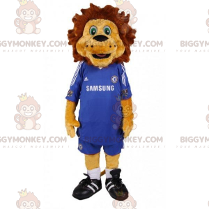 Costume de mascotte BIGGYMONKEY™ de lion marron avec une tenue