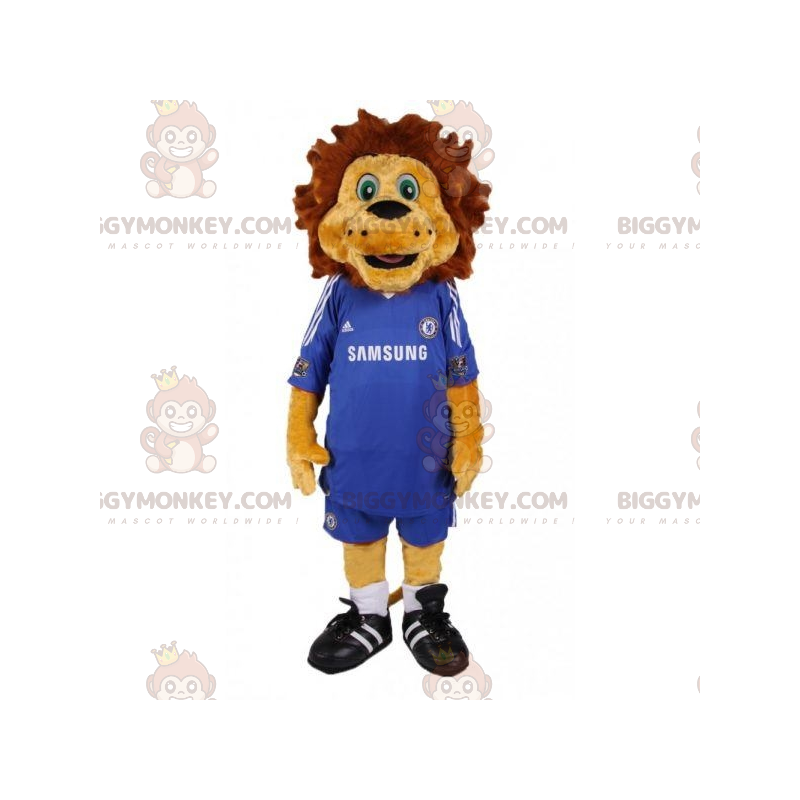 Costume de mascotte BIGGYMONKEY™ de lion marron avec une tenue