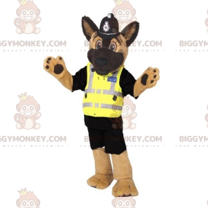 Στολή μασκότ German Shepherd BIGGYMONKEY™ με στολή αστυνομικού