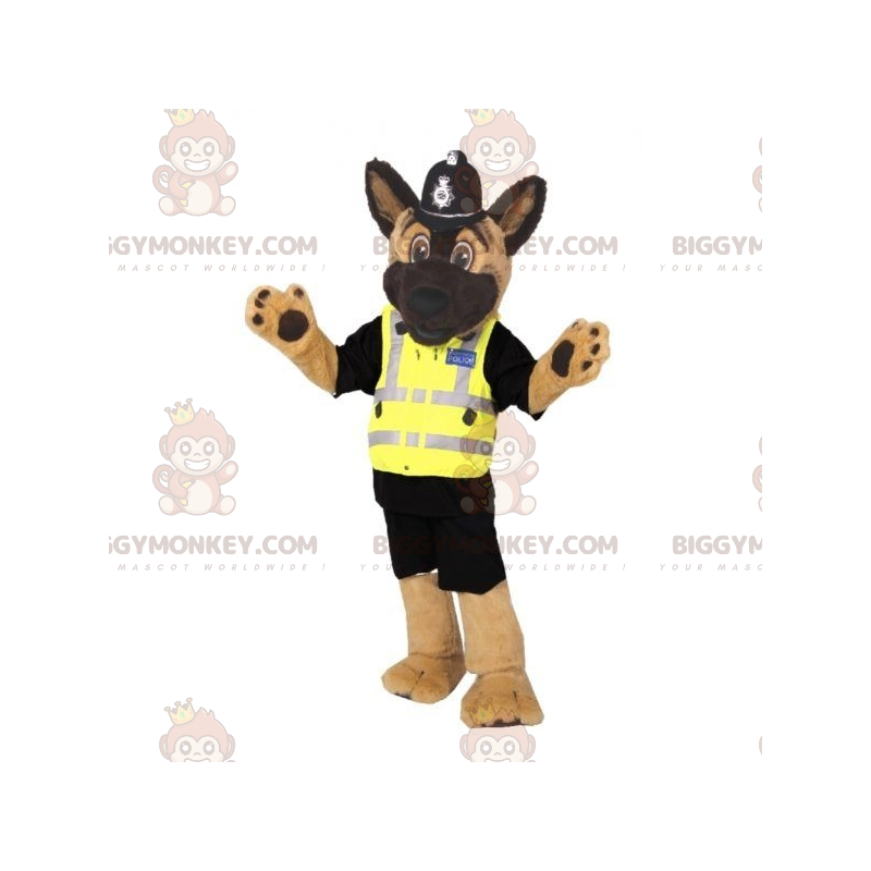 German Shepherd BIGGYMONKEY™ Mascot Costume In Policeman Outfit