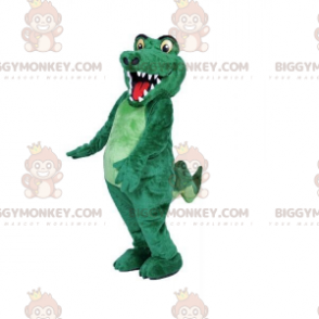 Disfraz de mascota BIGGYMONKEY™ de cocodrilo verde totalmente