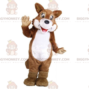 Brown and White Wolf Dog Fox BIGGYMONKEY™ Mascot Costume –