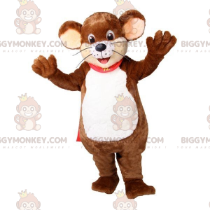 BIGGYMONKEY™ Grande costume da mascotte topo sorridente marrone