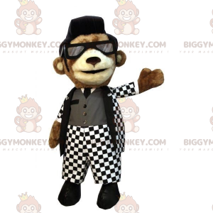 Bruine teddybeer BIGGYMONKEY™ mascottekostuum met witte en