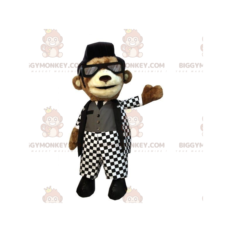 Costume da mascotte marrone Teddy Bear BIGGYMONKEY™ con abito