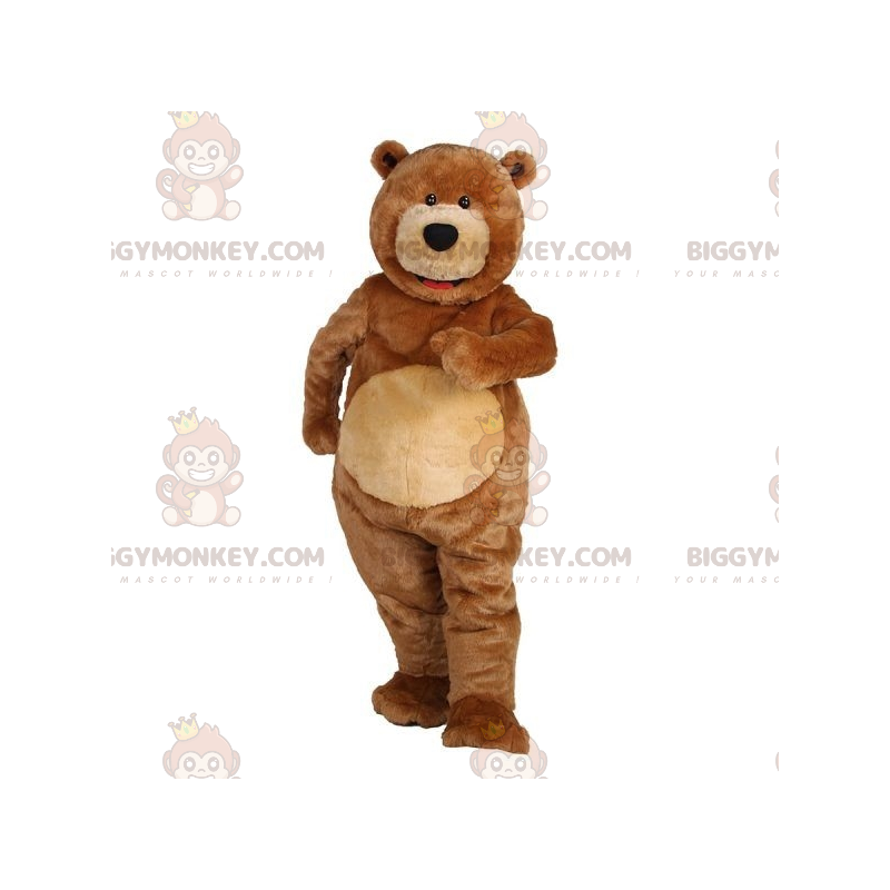 Στολή μασκότ BIGGYMONKEY™ Big Brown Teddy Bear. καφέ αρκουδάκι