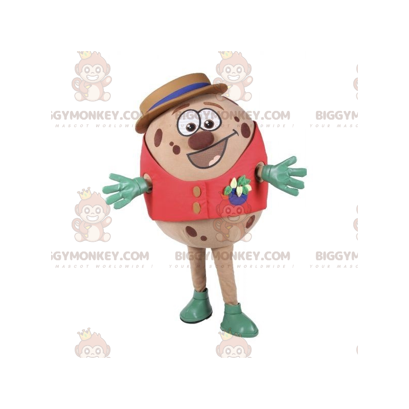 Costume de mascotte BIGGYMONKEY™ ronde avec un chapeau et un