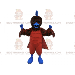 Brauner und blauer Vogelgeier BIGGYMONKEY™ Maskottchenkostüm -