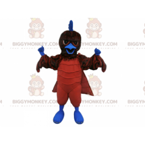 Brun och blå fågelgam BIGGYMONKEY™ maskotdräkt - BiggyMonkey