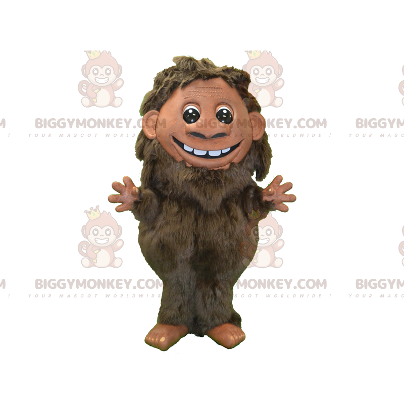 Brown Hairy Man BIGGYMONKEY™ Maskottchen-Kostüm.