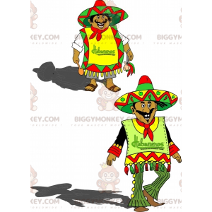 2 mascotte messicane di BIGGYMONKEY™ in coloratissimi abiti