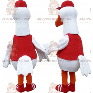 2 gaivotas gigantes de pássaro branco BIGGYMONKEY™s mascote –