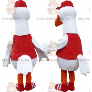 Duo de mascottes BIGGYMONKEY™ de mouettes d'oiseaux blancs