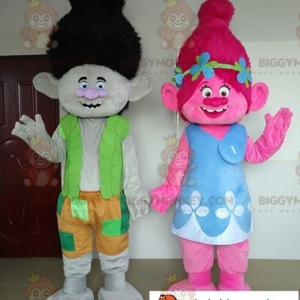 Mascote BIGGYMONKEY™ dos trolls dos desenhos animados de Poppy