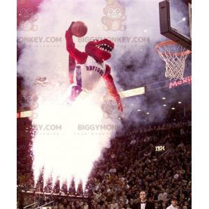 Kostým maskota červeného dinosaura BIGGYMONKEY™ ve sportovním