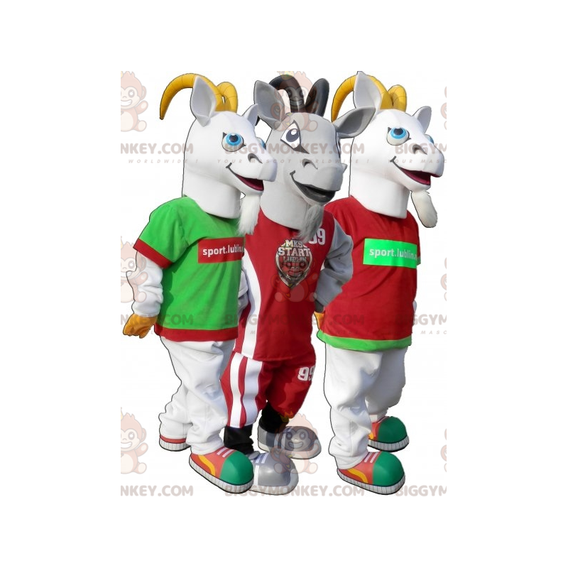 3 BIGGYMONKEY™s rams getter maskot. Set med 3 maskot