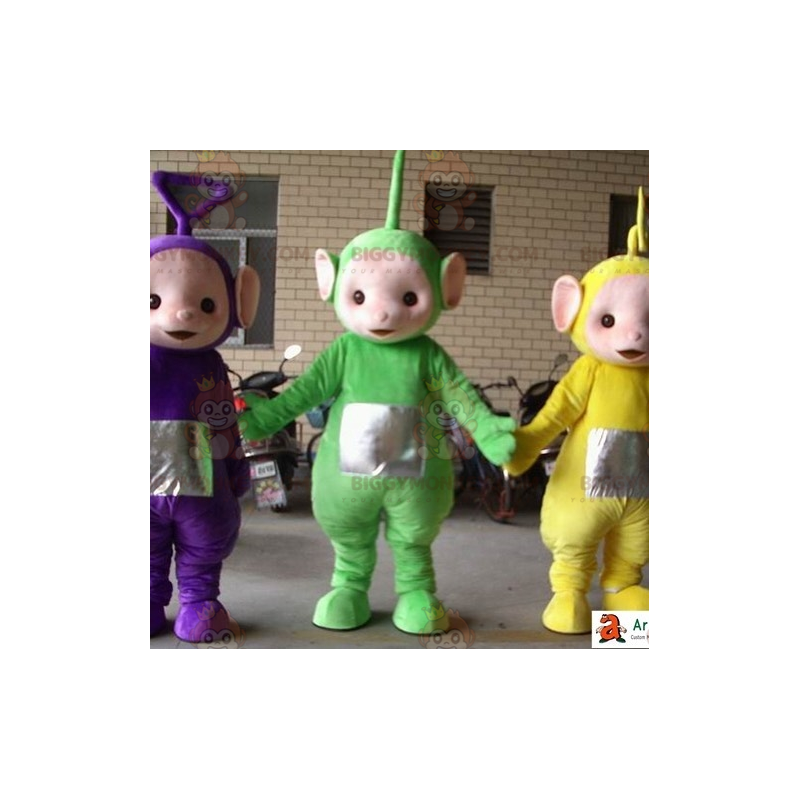 La mascotte dei Teletubbies di BIGGYMONKEY™ è verde gialla e