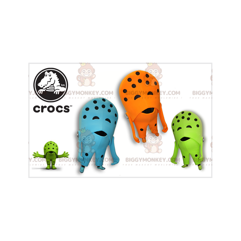 3 berömda Crocs-maskot BIGGYMONKEY™s håliga skor - BiggyMonkey