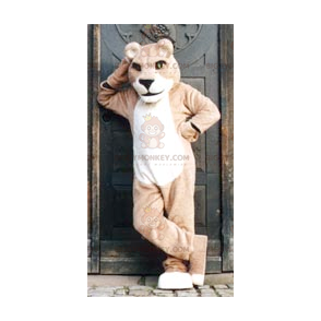 Beige Lioness BIGGYMONKEY™ maskottiasu - Biggymonkey.com