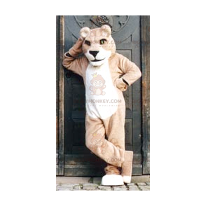 Costume de mascotte BIGGYMONKEY™ de lionne beige -