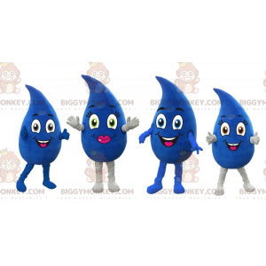 4 BIGGYMONKEY's mascotte van gigantische blauwe waterdruppels 2