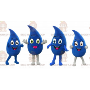 4 BIGGYMONKEY™s Maskottchen aus riesigen blauen Wassertropfen 2