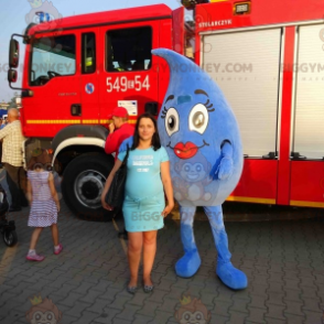 4 BIGGYMONKEY's mascotte van gigantische blauwe waterdruppels 2