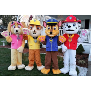 4 BIGGYMONKEY™s mascot dogs a fireman a policeman a worker… –