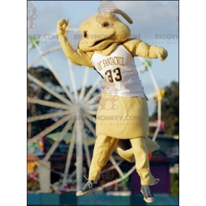 BIGGYMONKEY™ Maskottchen-Kostüm Gelbes Wesen Hase -