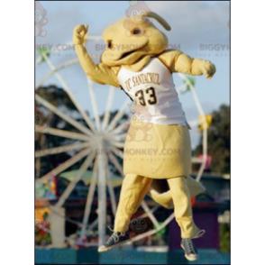 Costume de mascotte BIGGYMONKEY™ de lapin de créature jaune -