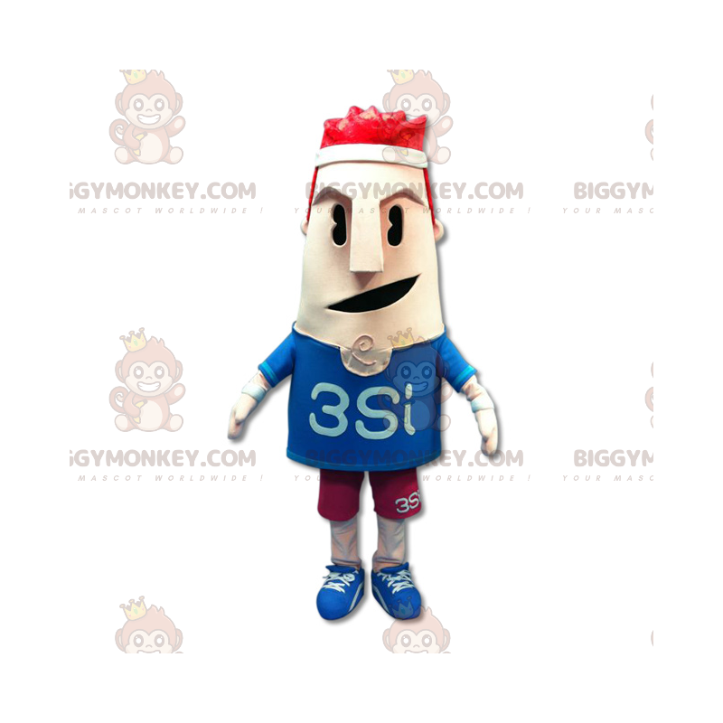 Costume de mascotte BIGGYMONKEY™ de bonhomme sportif. Costume