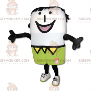 BIGGYMONKEY™ Costume da mascotte pupazzo di neve sorridente con