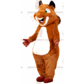 BIGGYMONKEY™ Maskottchen-Kostüm Braunes und weißes Eichhörnchen