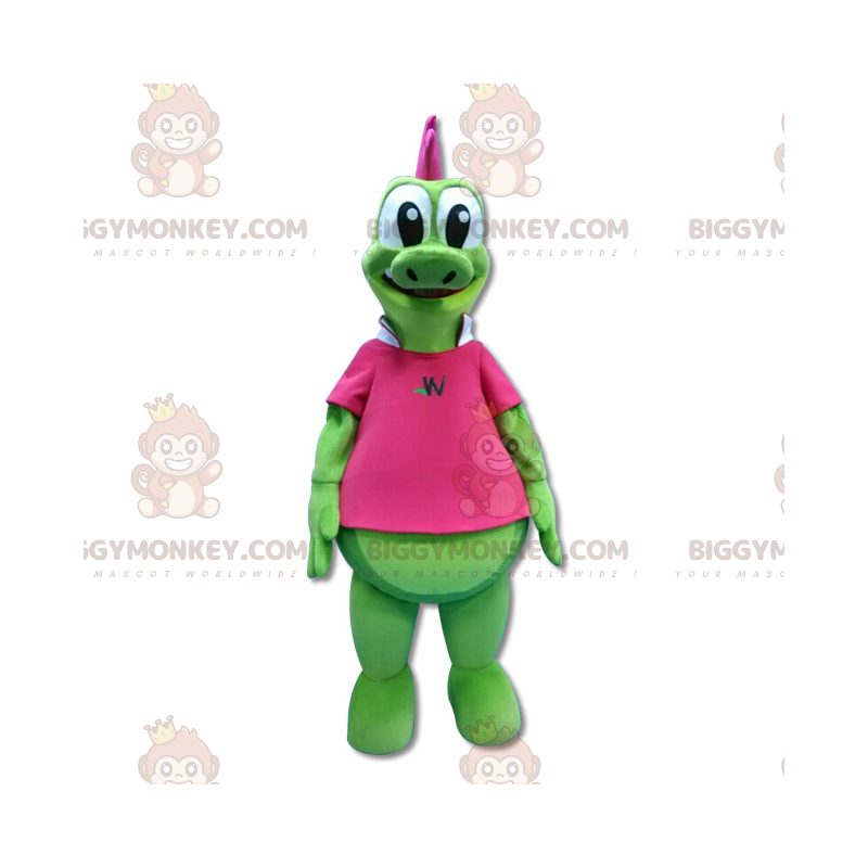 Costume da mascotte gigante dinosauro coccodrillo verde