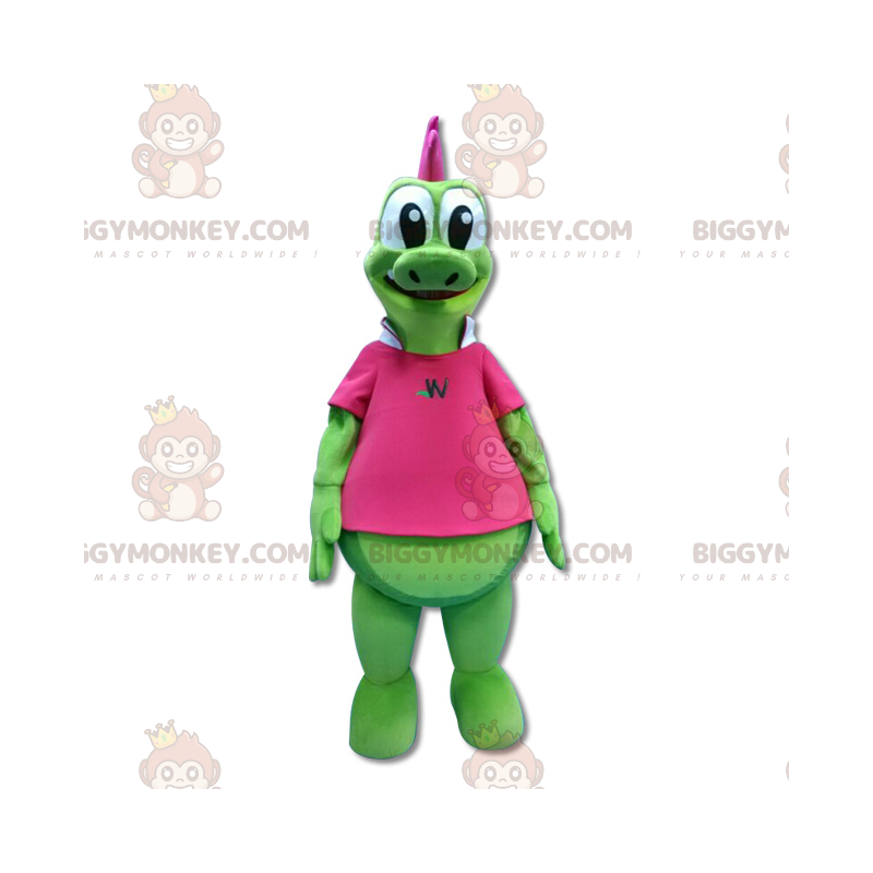 Costume de mascotte BIGGYMONKEY™ de crocodile vert de dinosaure