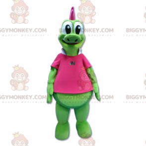 Costume da mascotte gigante dinosauro coccodrillo verde