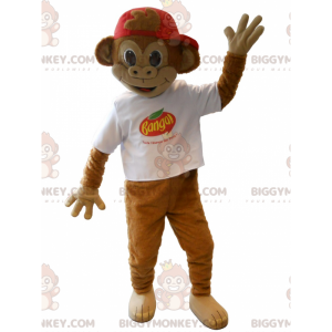 BIGGYMONKEY™ Braunes Banga-Seidenäffchen-Maskottchen-Kostüm -