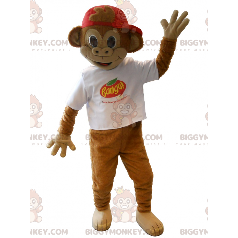 BIGGYMONKEY™ Bruin Banga Marmoset Monkey Mascot Kostuum -
