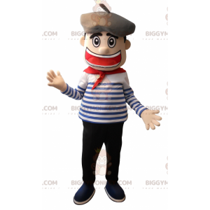 Traje de mascote de marinheiro BIGGYMONKEY™ com boina –