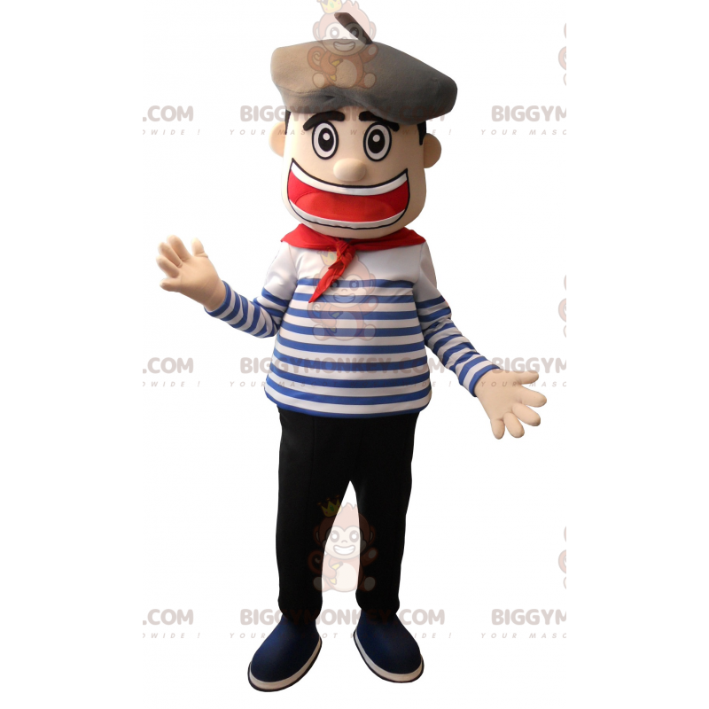 Traje de mascote de marinheiro BIGGYMONKEY™ com boina –