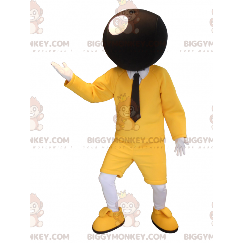 Kostium maskotki Bic BIGGYMONKEY™. Żółto-czarny kostium